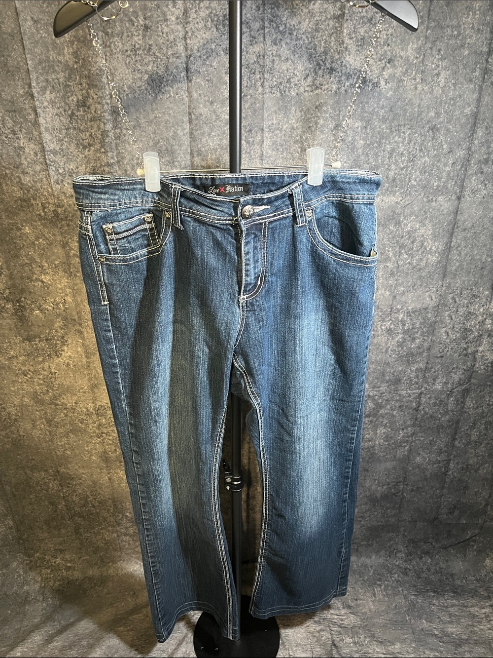 Love Nation Classic Medium Blue Straight Leg Jeans